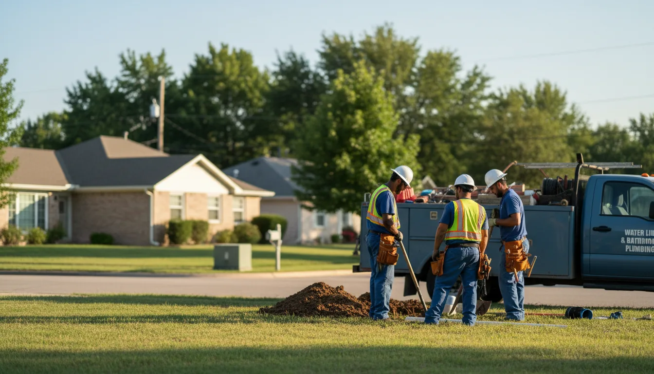 Residential water line and bathroom plumbing service in Lublin, WI